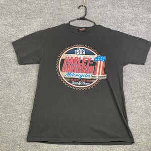 Harley-Davidson Mens Black T-Shirt Lake of the Ozarks Missouri Graphic Large